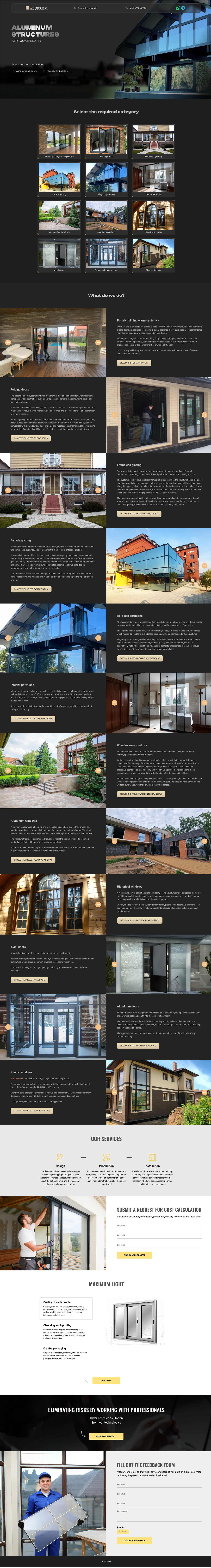 Promotion and redesign of the website for Aluminum Window Structures