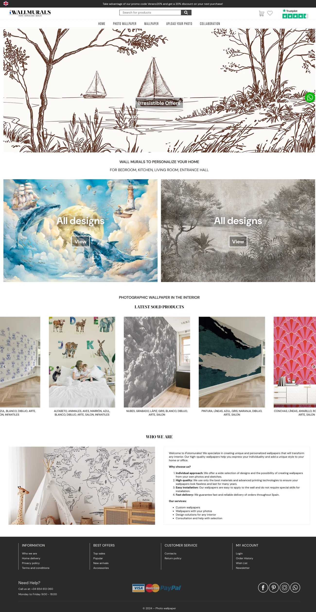 Wallpaper Online Store Development. Custom E-commerce Solutions for Wall Murals